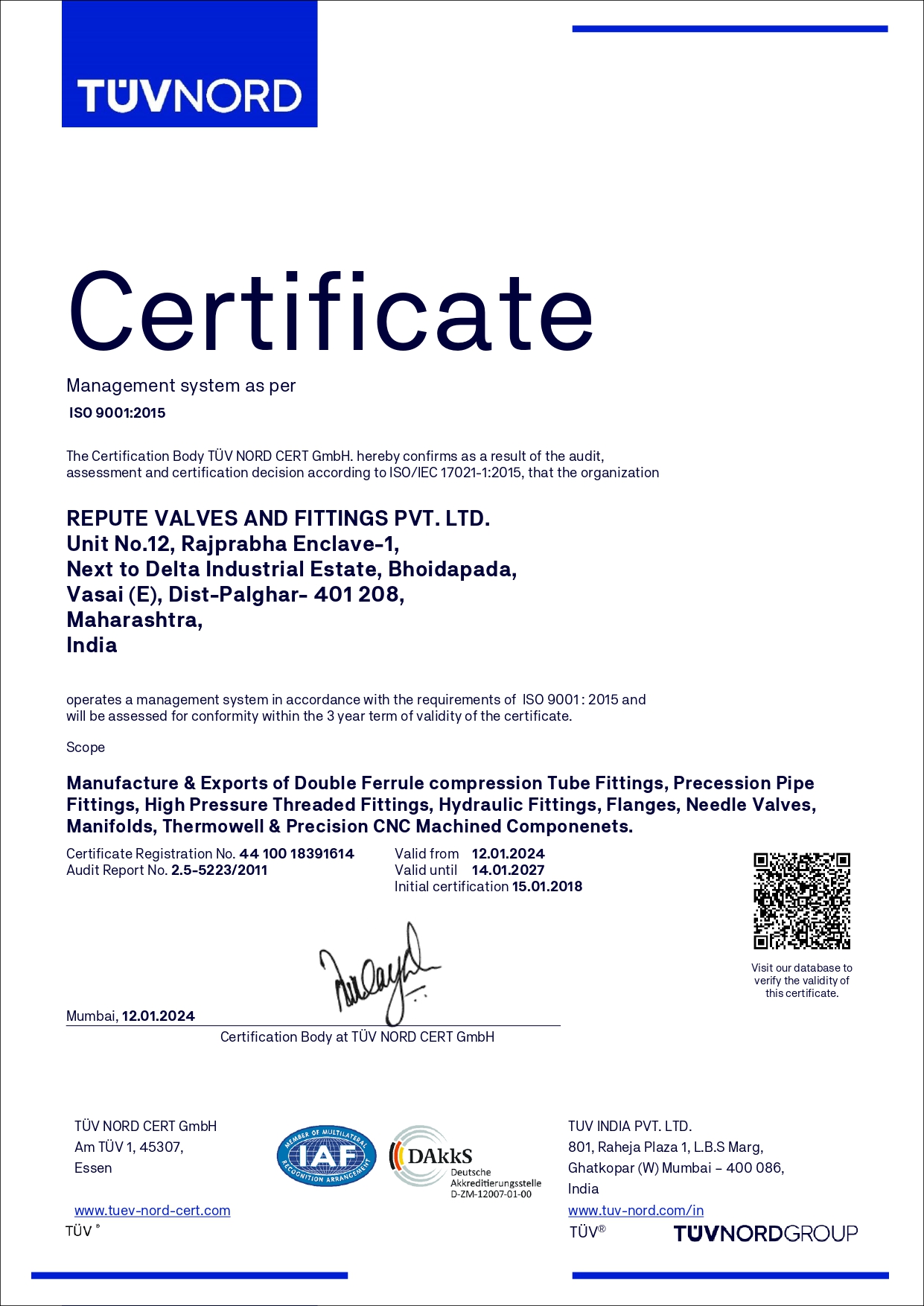 Certificate